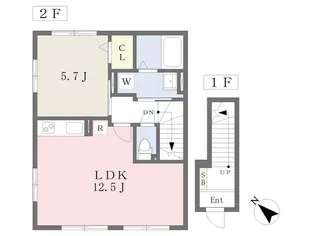 メゾン・ド・F Ⅱ【201号室】の間取り