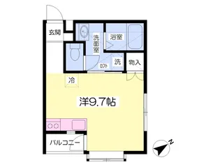 Chiaro Domani【201号室】の間取り