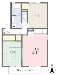 ルミエール壱番館【202号室】の間取り