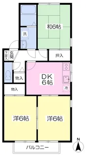セントラルコート鷹子A棟【101号室】の間取り