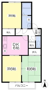 セントラルコート鷹子A棟【102号室】の間取り