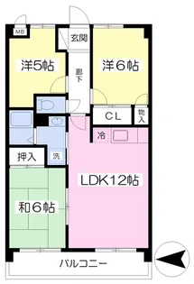メゾンフォンテーヌ【302号室】の間取り