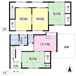 愛媛県松山市北斎院町【テラスハウス】の間取り