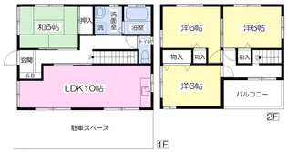 愛媛県松山市北斎院町【一戸建】の間取り