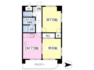シャルム束本【503号室】の間取り