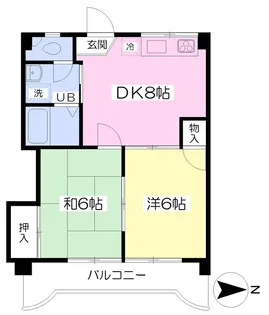 フォルム山越【205号室】の間取り