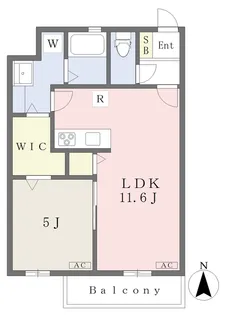 VIVENTE土居田Ⅱ【205号室】の間取り