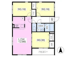 フォルテシモ【3階】の間取り