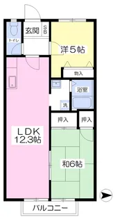 ラピスグランデ【203号室】の間取り