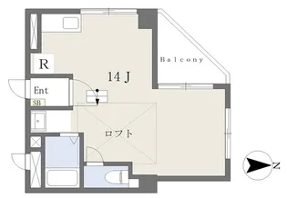 森ビル第8【412号室】の間取り