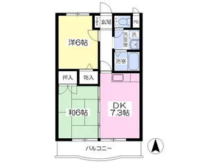 遊コート泉【102号室】の間取り