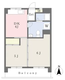 オックスフォードサーカス松山IC Ⅰ【108号室】の間取り