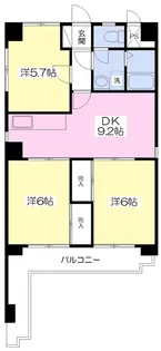 アヴニール余戸【501号室】の間取り