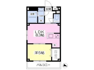 アデニューム中央【301号室】の間取り