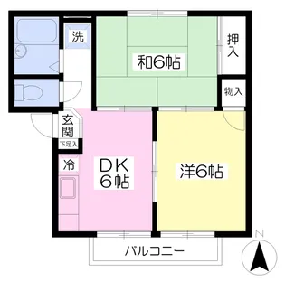 ミルキーハイツ【202号室】の間取り