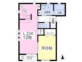 エスターテG棟【1階】の間取り