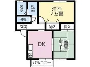 メゾン・ニューリバー【202号室】の間取り