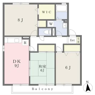 ブランシェ・プレジールA棟【202号室】の間取り