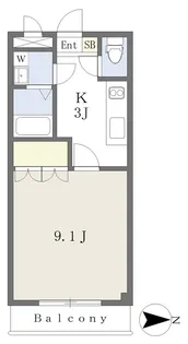 カーサフローラⅠ【208号室】の間取り