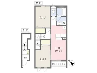 ラ・ピュタ【202号室】の間取り