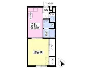 メンバーズタウン南小泉A棟【103号室】の間取り