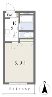 サンハイツ木屋町【402号室】の間取り