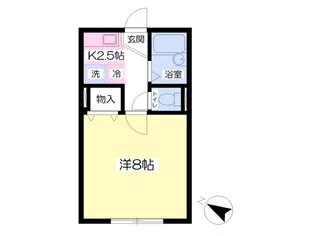 コーポ・リュミエール【102号室】の間取り