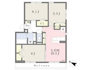パルティーレ【301号室】の間取り