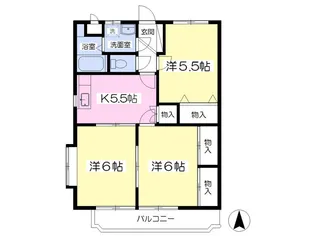 ユーミーハイピースⅡ【201号室】の間取り