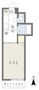 KBコート土居田Ⅱ【110号室】の間取り