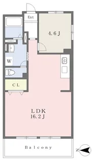 オックスフォードサーカス勝山通【402号室】の間取り