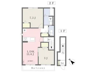 Shore Bird【201号室】の間取り