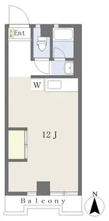 ニック道後【403号室】の間取り