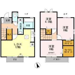 ロイヤル・メゾン A棟【101号室】の間取り
