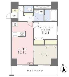 MISTRAL北条口Ⅱ【701号室】の間取り