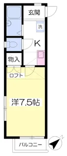 エクセルシャトー中山【105号室】の間取り