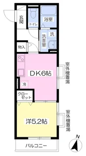 アドヴァンス【201号室】の間取り