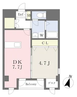 エンブレム衣山【201号室】の間取り