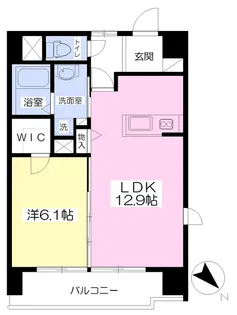 L−ウェル大浦【401号室】の間取り