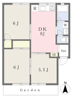 古川西ハイツB棟【101号室】の間取り