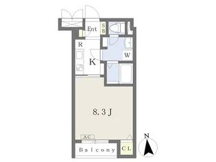COZY岡崎城【202号室】の間取り