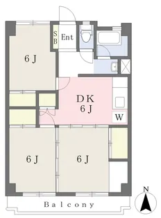 ニック道後【203号室】の間取り