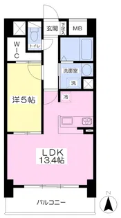 メゾンMB中一万【503号室】の間取り