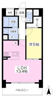 メゾンMB中一万【802号室】の間取り