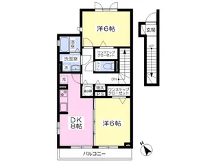 ヴィラ早渕【203号室】の間取り