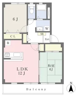 フォブール南吉田【204号室】の間取り