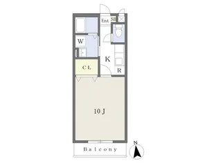 SjハイムⅡ【207号室】の間取り