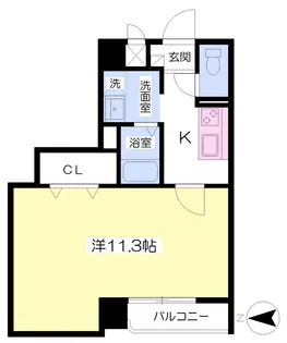 ミッキーロイヤル勝山【302号室】の間取り