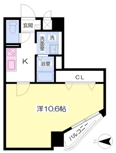 ミッキーロイヤル勝山【501号室】の間取り