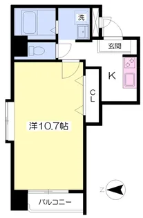 ミッキーロイヤル勝山【503号室】の間取り